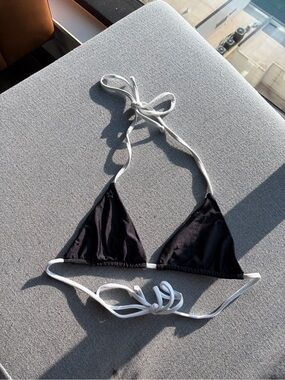 Frankie’s Bikini Black Bikini Top with Star